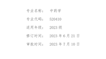 2023级中药学专业（高职）人才培养方案